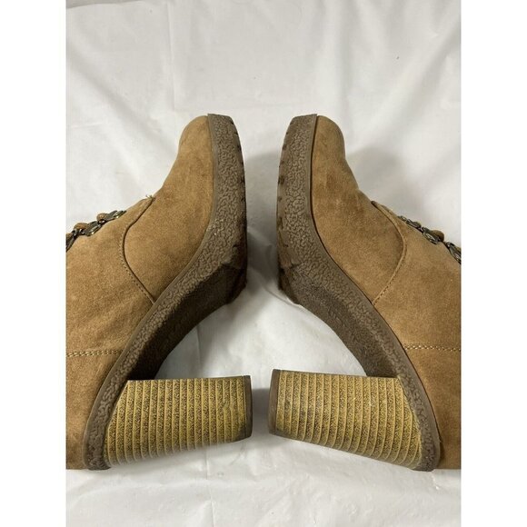 Women’s Brash Moto Boots Size 6 1/2 Sherpa Trim platform - Picture 12 of 15